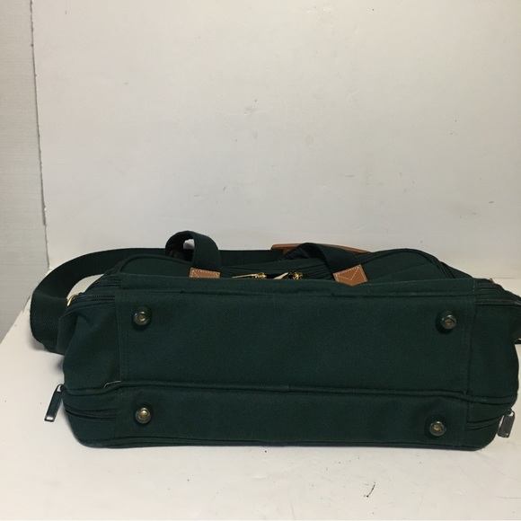 Perry Ellis Portfolio Commuter Briefcase Satchel Suitcase green Like New - Picture 8 of 16